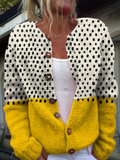 Women's multicoloured chunky knit open front cardigan for cosy layering