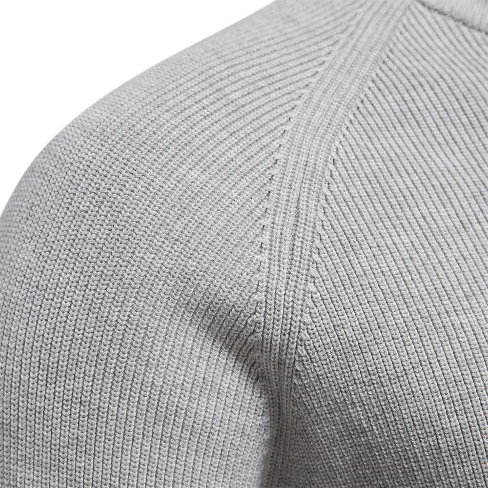 Men's wool blend half zip jumper