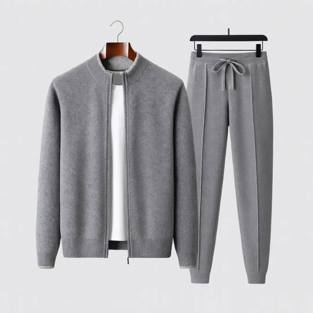 Men's grey merino wool loungewear set