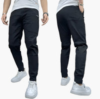 Geoffrey | Men's Slim Tapered Stretch Cargo Trousers with Pockets for Autumn