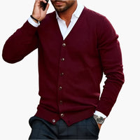 Joseph | Men's V-Neck Button-Through Knitted Cardigan for Autumn Layering