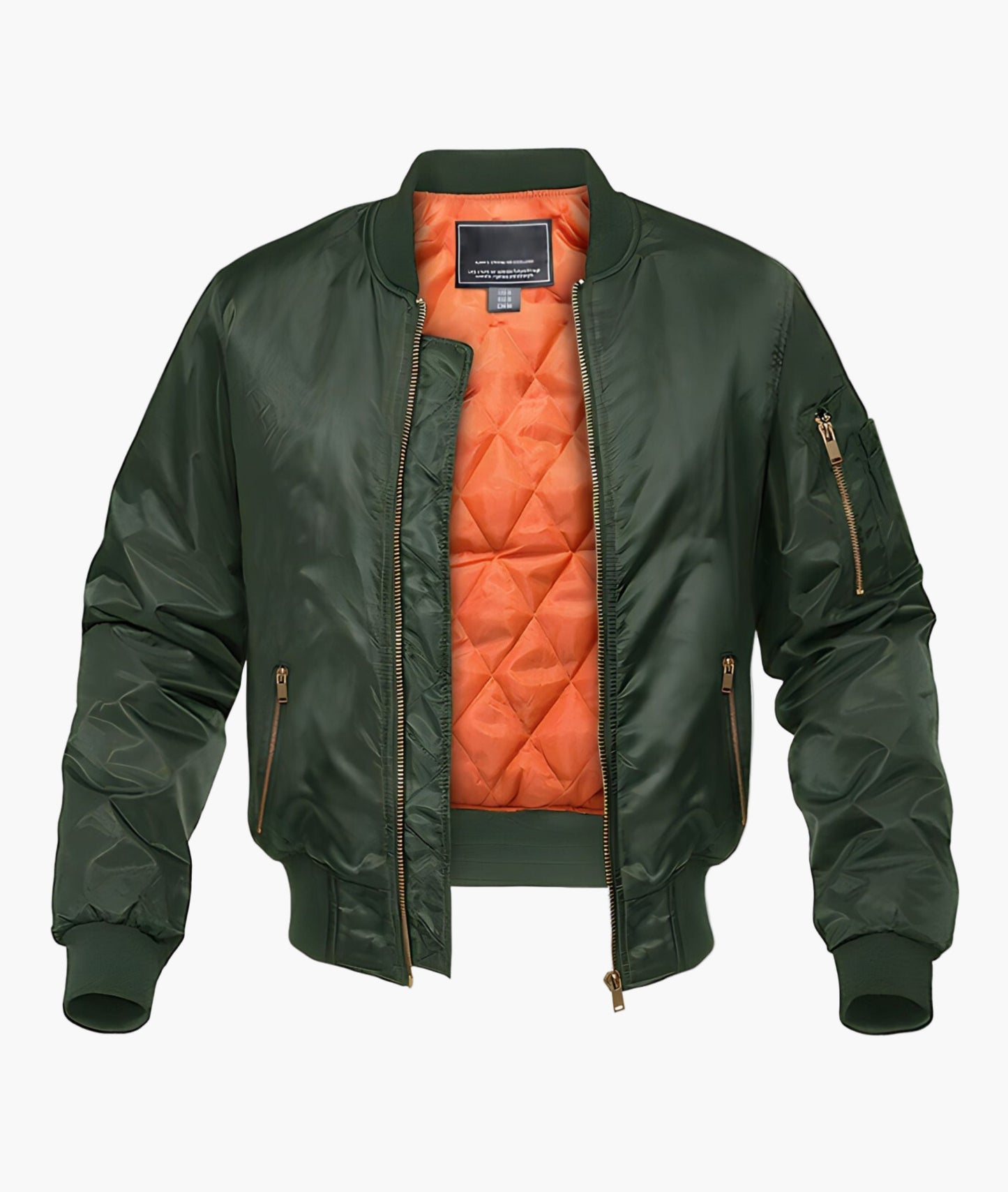 Men's black quilted streetwear bomber jacket for autumn