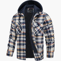 Stanley | Men's Hooded Quilted Flannel Check Jacket for Transitional Autumn