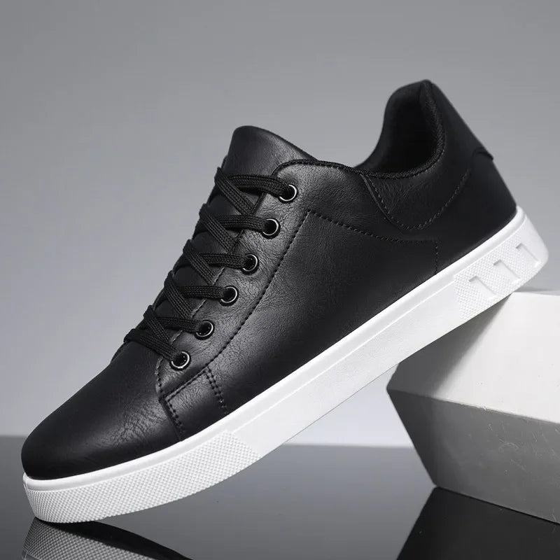 Men's classic low-top trainers, product still life
