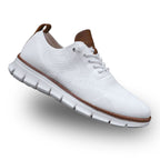 Men's comfort walking shoes with cushioned sole, product still life