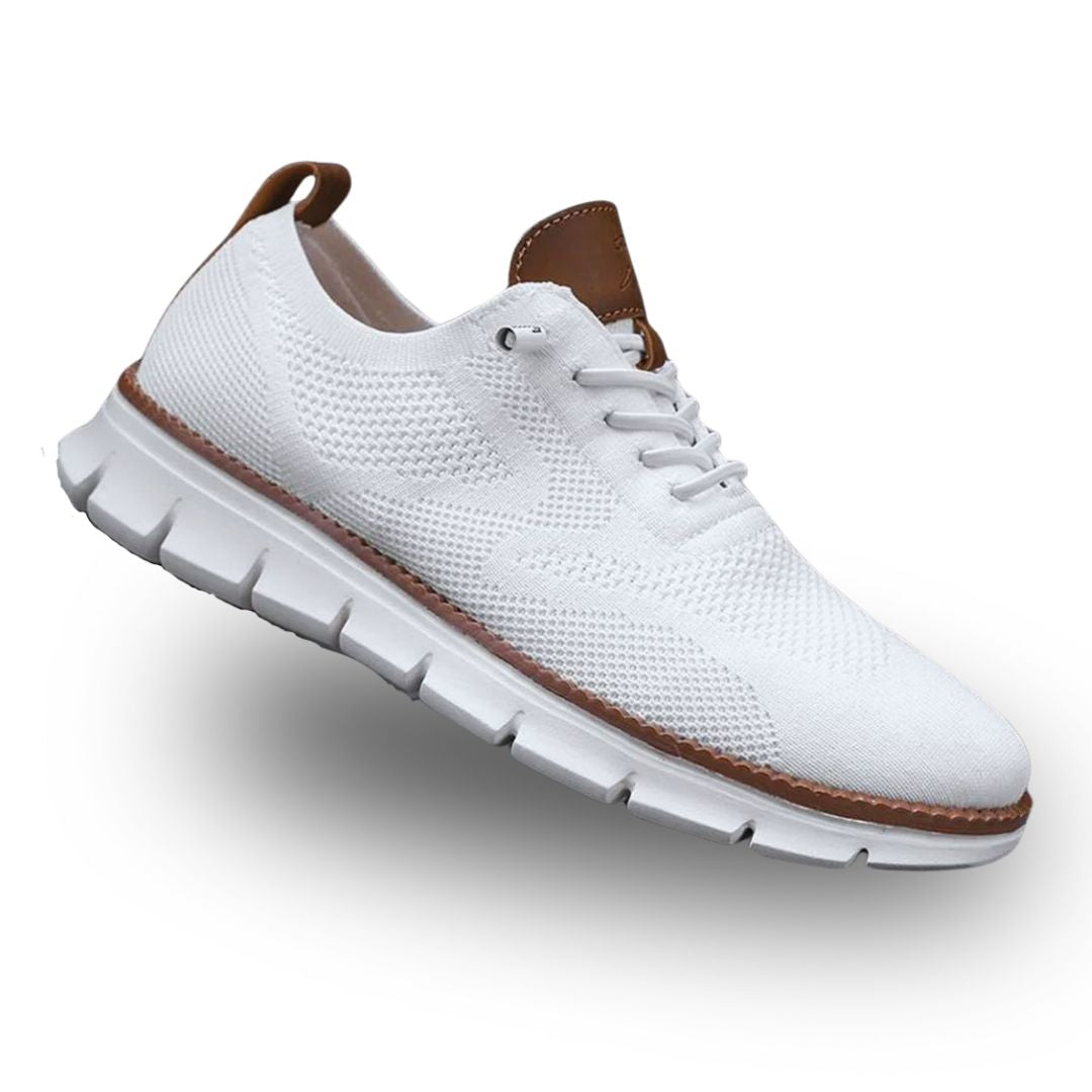 Men's comfort walking shoes with cushioned sole, product still life