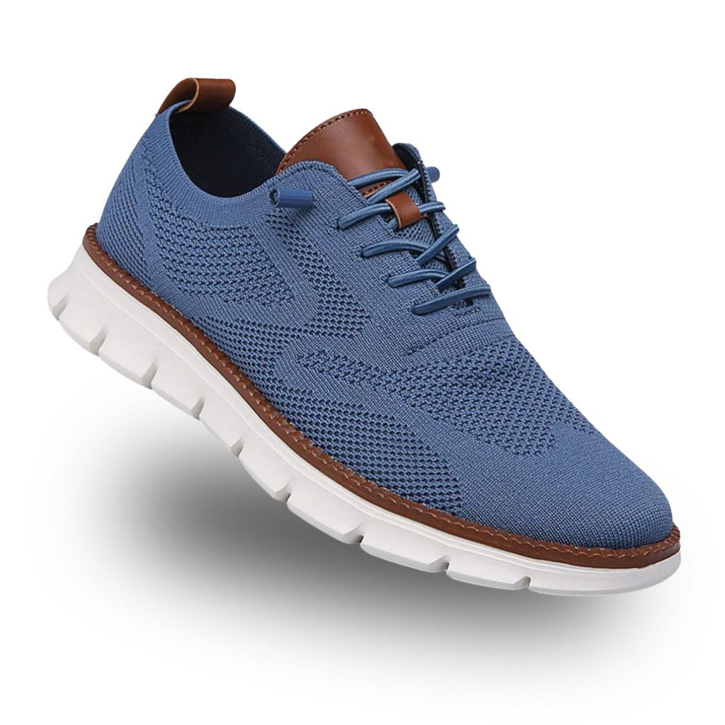 Men's comfort walking shoes with cushioned sole, product still life