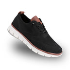 Men's comfort walking shoes with cushioned sole, product still life