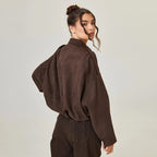 Women's oversized suede bomber jacket