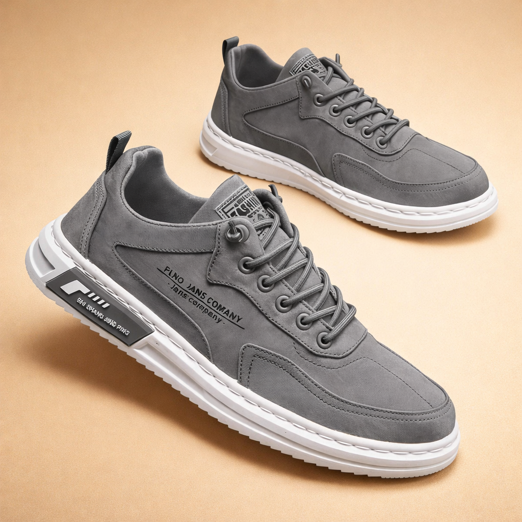 Green men's low-top street trainers with a lace-up front