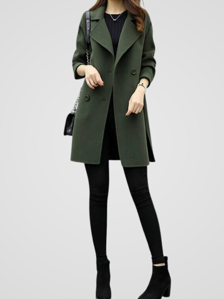 Women's Longline Double-Breasted Coat