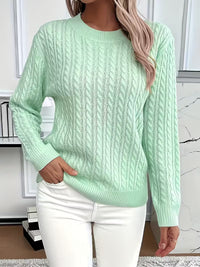 Diana | Women's Cable Knit Crew Neck Long Sleeve Autumn Jumper