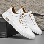 Premium lace-up trainers for men, product still life