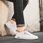 Premium lace-up trainers for men, product still life