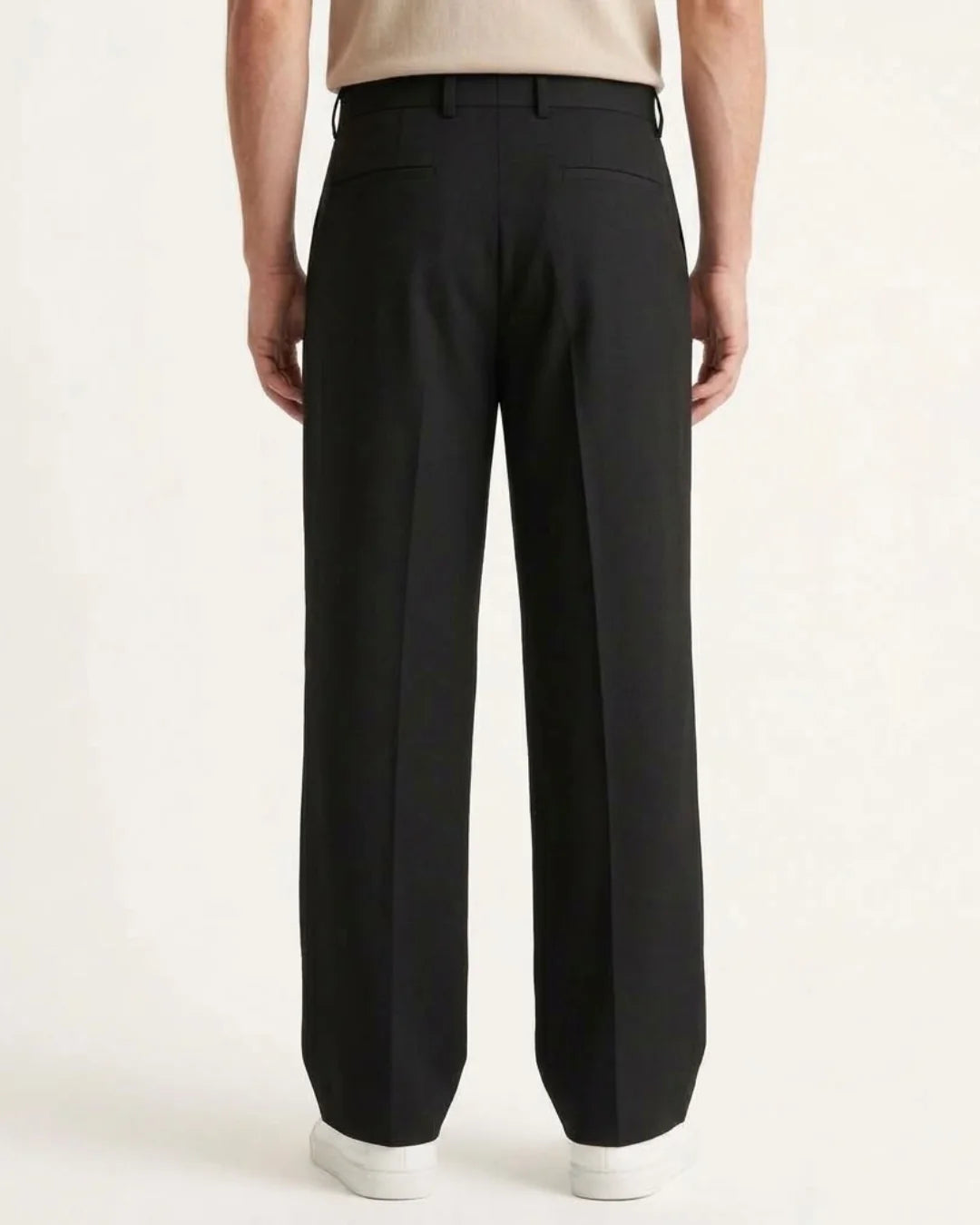 Men's pleated wide leg trousers