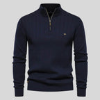 Men's blue soft knitted jumper for everyday autumn wear