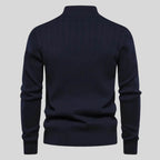 Men's black soft knitted jumper for everyday autumn wear