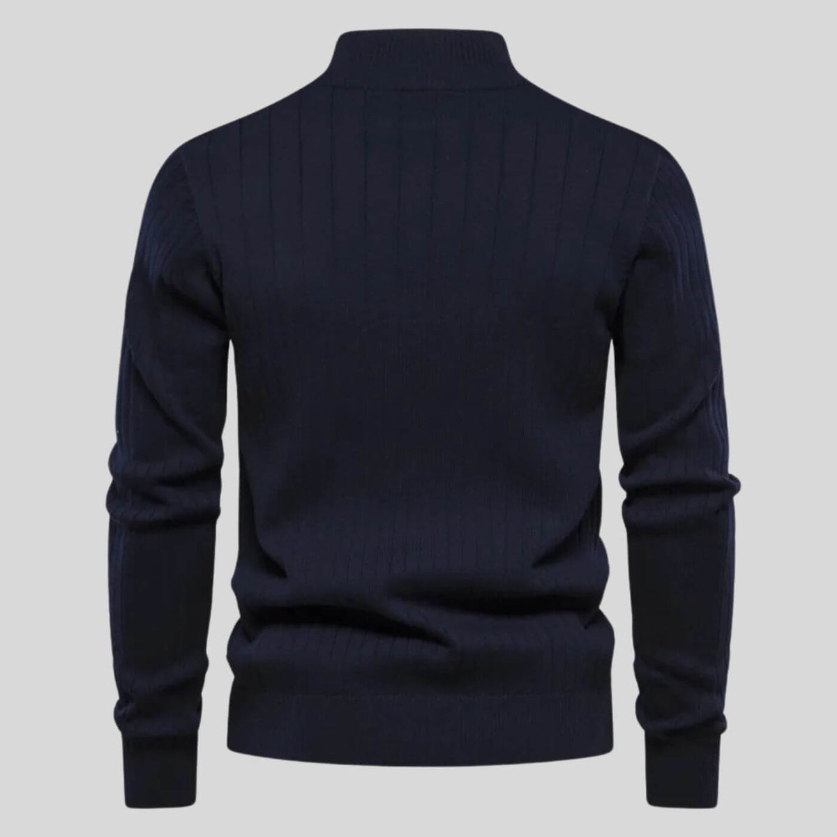 Men's black soft knitted jumper for everyday autumn wear