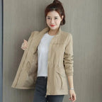 Waterproof cinched-waist jacket, back view
