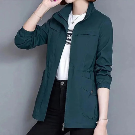 Waterproof cinched-waist jacket, additional product view