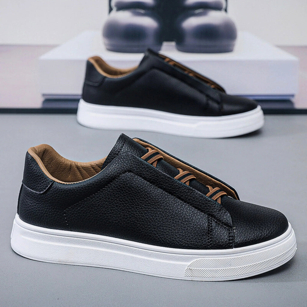Slip-on trainers, product still life