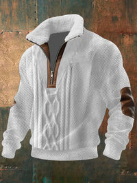 Crispin | Men's High-Collar Overshirt Shacket for Transitional Wear – White