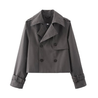 Cerian | Women's Short Double-Breasted Trench Coat