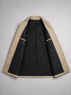 Single-breasted trench coat, product still life