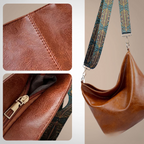 Tote bag with decorative strap detail, product still life