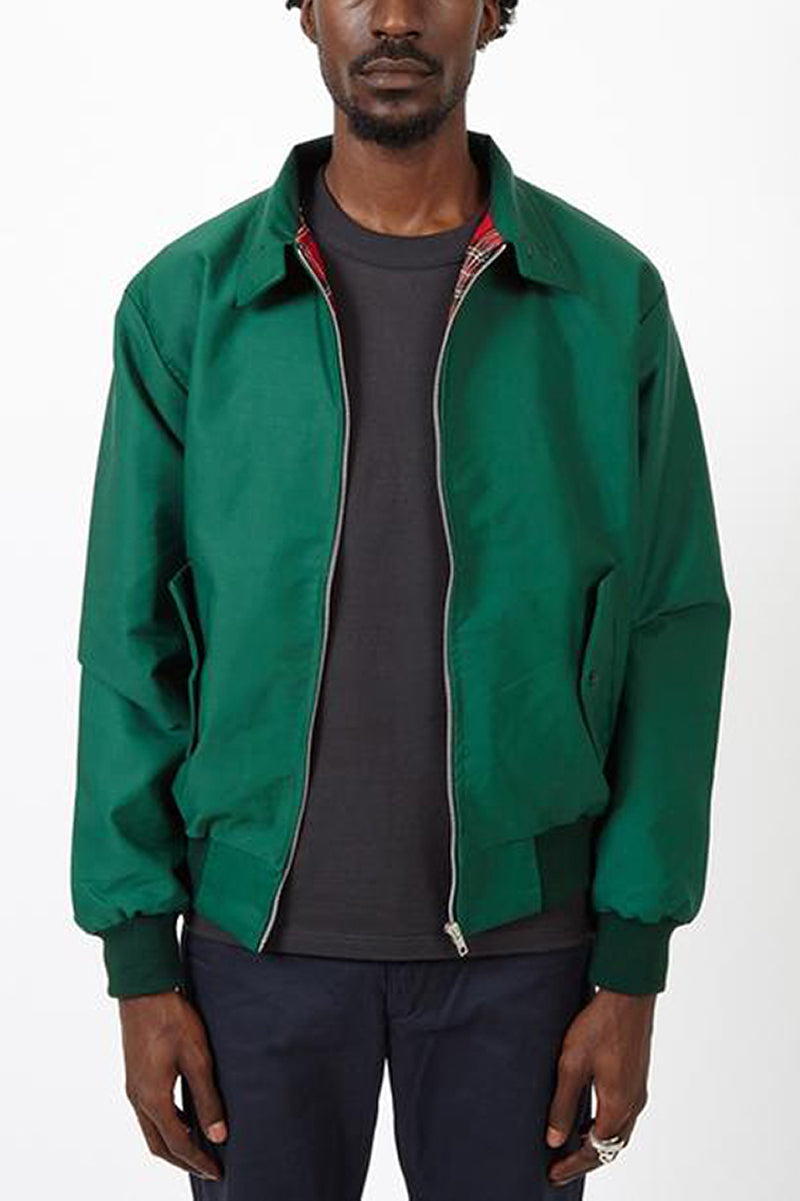 Men's black ribbed cuff harrington jacket for autumn