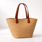 Close-up of woven texture on tote bag