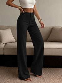 Leonie | Women's Tailored Wide Leg Trousers with Pleat Front for Work