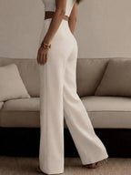 Women's tailored wide leg trousers