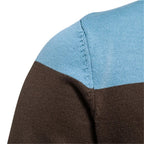 Men's black crew neck knitted jumper for autumn layering