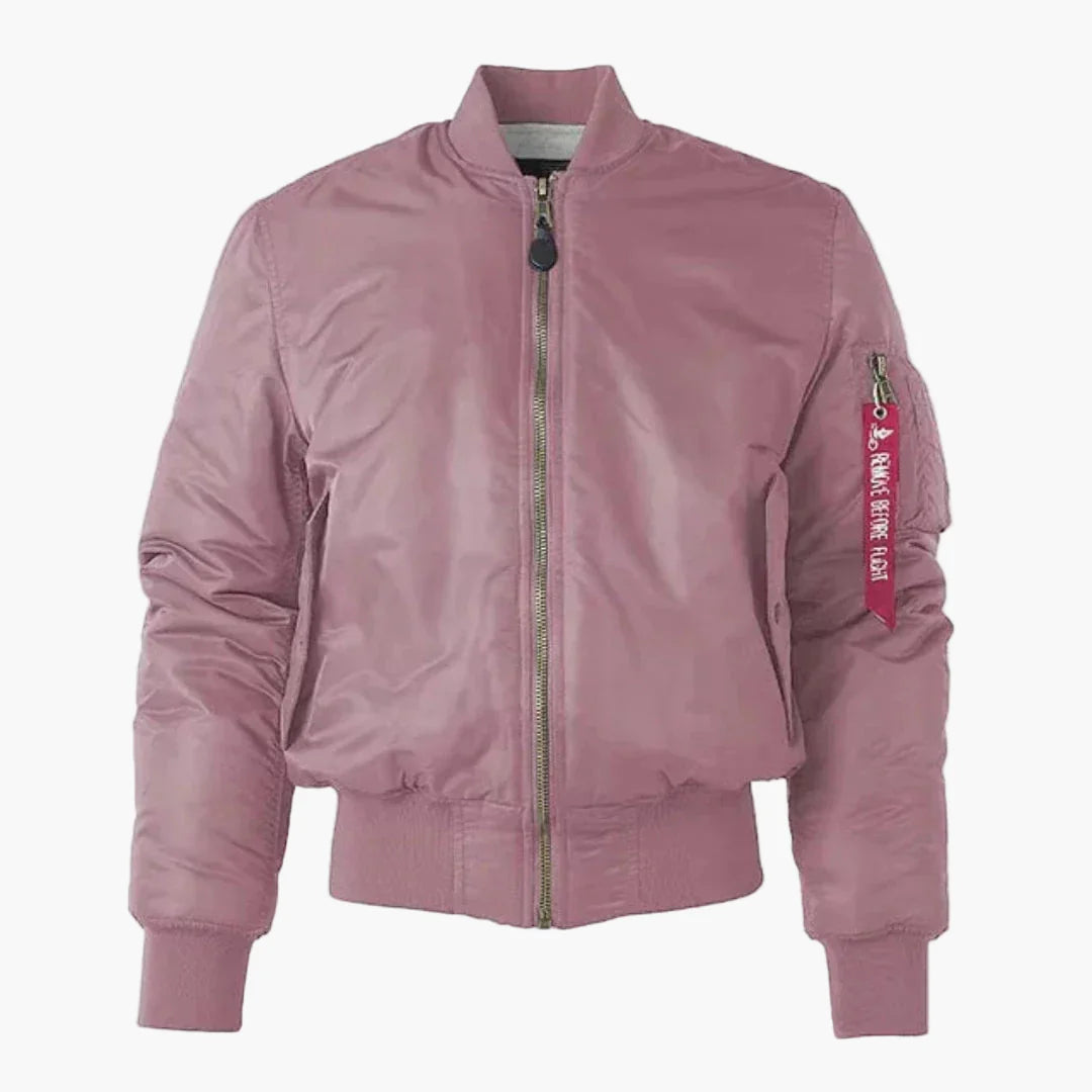 Unisex black bomber jacket in a classic street-style silhouette