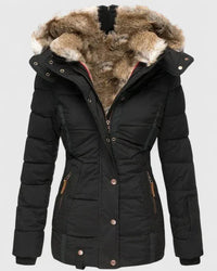 Harriet | Women's Insulated Hooded Coat with Faux Fur Trim