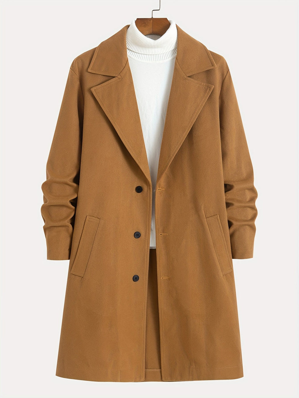 Tailored longline coat, product still life