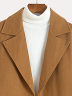 Tailored longline coat, product still life