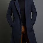 Tailored longline coat, product still life