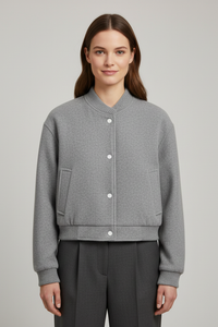 Cordelia | Women's Cropped Jacket with Snap Fastening