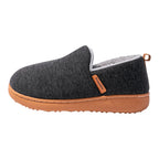 Fleece-lined slippers with cushioned footbed and hard outsole, product still life