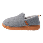 Fleece-lined slippers with cushioned footbed and hard outsole, product still life