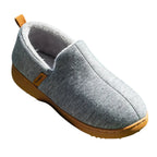 Fleece-lined slippers with cushioned footbed and hard outsole, product still life