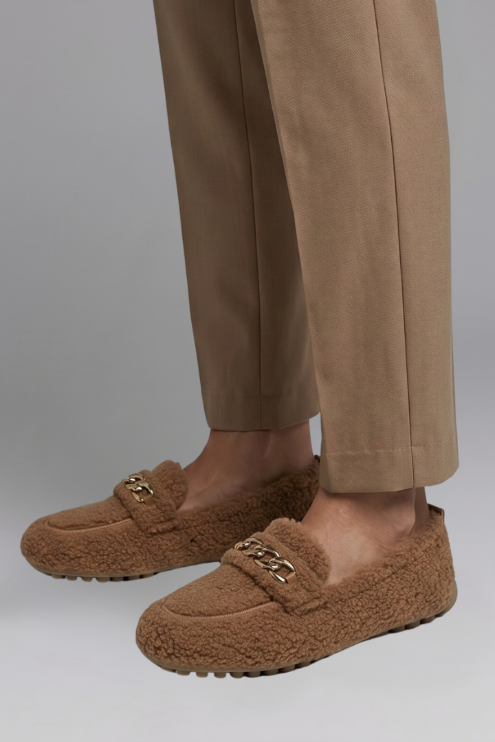 Slip-on loafers for everyday winter wear, product still life