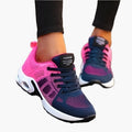 Women's pink and blue lightweight cushioned running trainers