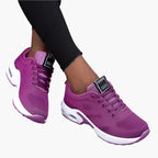 Women's pink and blue lightweight cushioned running trainers