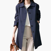 Darcy | Women's Cropped Single-Breasted Trench Coat for Autumn Office Wear