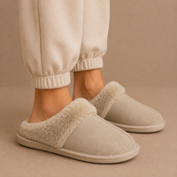 Beatrix | Women's Suede Fur-Lined Mule Slippers