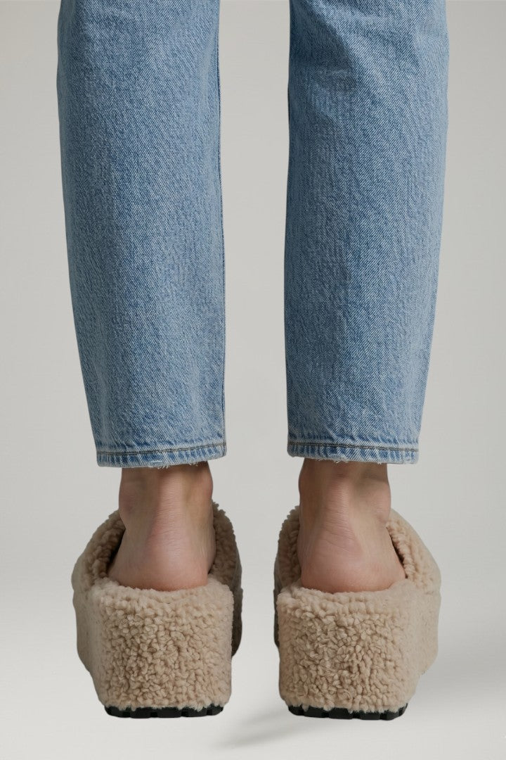 Platform wedge sandals, top view
