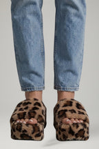 Platform wedge sandals, pair shown together